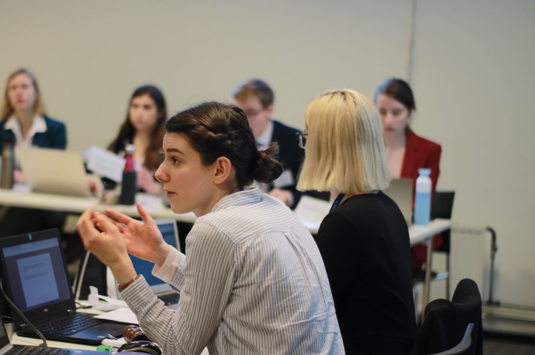 MUNTUM members debating at a weekly session